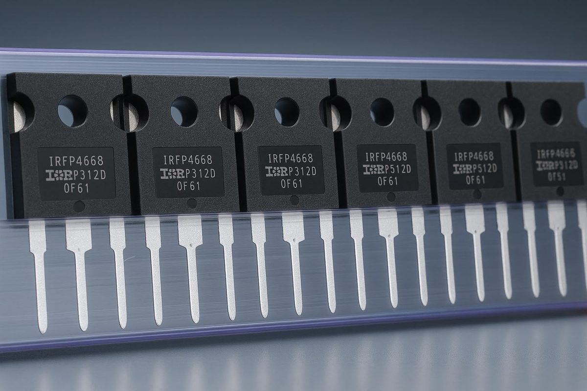 Bulk strips and boxes of power transistors in stock